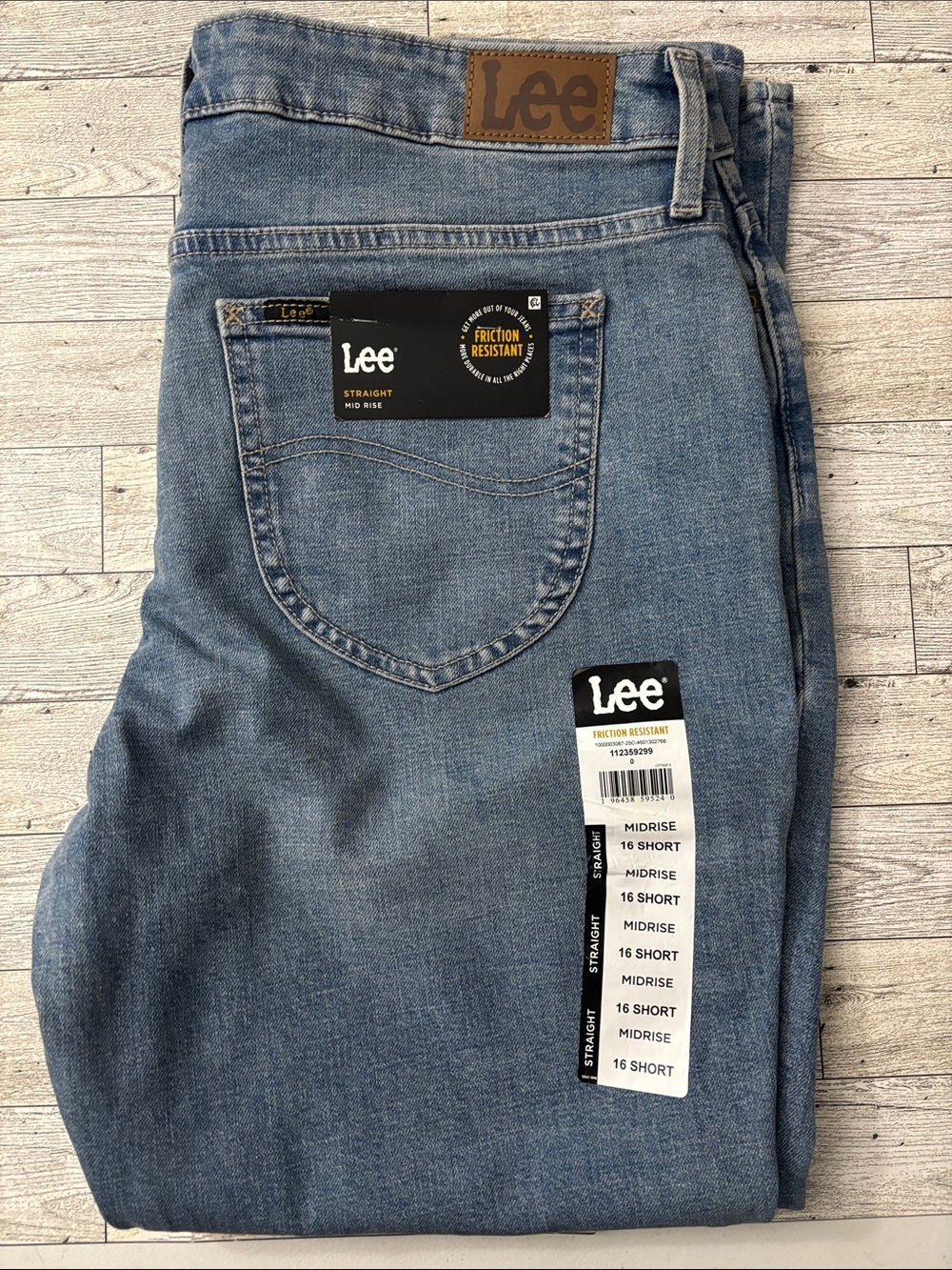 Lee Women's Straight Midrise Jeans - Light Blue 16 Short